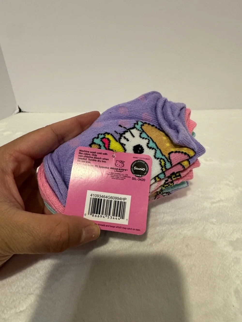 Sanrio Hello kitty no shows socks 5 pairs small show size 4-7 1/2 cute
